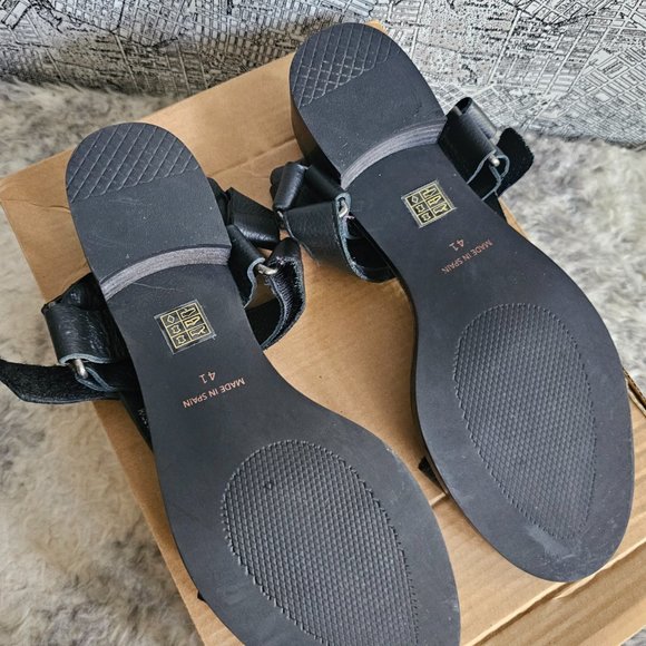 ASOS WHITE Bluebell leather sporty sandals in black - Picture 5 of 6